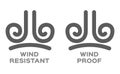 Wind proof and resistant icon vector Royalty Free Stock Photo