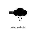 wind and rain cloud icon. Element of minimalistic icon for mobile concept and web apps. Signs and symbols collection icon for webs Royalty Free Stock Photo