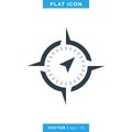 Wind rose compass icon vector logo design template Royalty Free Stock Photo