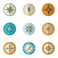 Wind rose compass. Vector illustration Royalty Free Stock Photo