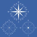Wind rose compass.Vector illustration .Geography Royalty Free Stock Photo