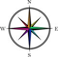 Wind rose compass vector symbol Royalty Free Stock Photo