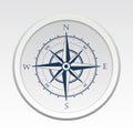 Wind rose compass vector symbol with shadow Royalty Free Stock Photo