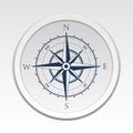 Wind rose compass vector symbol with shadow Royalty Free Stock Photo