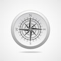 Wind rose compass vector symbol with shadow Royalty Free Stock Photo