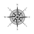Wind Rose Compass on White Background. Vector Royalty Free Stock Photo