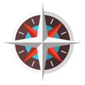 Wind rose flat icon. Marine navigation symbol