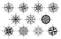 Wind rose. Marine wind roses, compass nautical navigation sailing symbols, geographic map antique vintage elements and