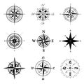 Wind rose set Royalty Free Stock Photo