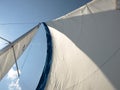 Wind In Sails In Sailboat