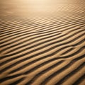 Wind-sculpted sand forms linear ripples across Royalty Free Stock Photo