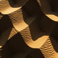 Wind-shaped sand dunes create intricate patterns with ripples casting contrasting Royalty Free Stock Photo