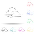 wind sign multi color style icon. Simple thin line, outline vector of weather icons for ui and ux, website or mobile application