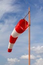 Wind sock, Air field direction and wind speed sign Royalty Free Stock Photo