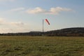 Wind sock on a remote airport