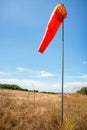 Wind Sock on rural Airport Royalty Free Stock Photo