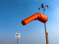 Wind sock segnaletic heliport Royalty Free Stock Photo