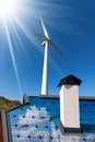 Wind and Solar Energy Concept Royalty Free Stock Photo