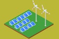 Wind and solar power Royalty Free Stock Photo