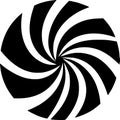 Wind spinner - black and white isolated icon - vector illustration