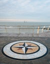 A wind star on a promenade of Pesaro Royalty Free Stock Photo