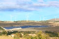 Wind and sun energy, Gran Sasso National Park, Italy Royalty Free Stock Photo