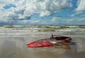 Wind-surf board on the beach