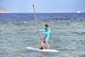 Wind Surfer Girl Royalty Free Stock Photo