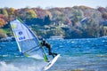 Wind Surfer on Lake Geneva, Wisconsin. USA