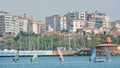 Wind surfers near Kalamis coastline, Istanbul, Turkey