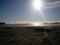 Wind Surfing At Cox Bay Beach Royalty Free Stock Photo