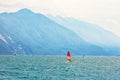 Wind surfing on lake Garda