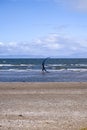 Wind surfing on a Scottish Beach on the West Coast of Scotland