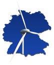 Wind turbine in an abstract map of Germany