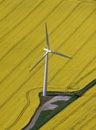 Wind Turbine aerial Royalty Free Stock Photo