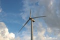 Wind turbine against the sky