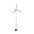 Wind Turbine, Alternative Energy Resource Cartoon Vector Illustration on White Background Royalty Free Stock Photo