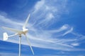 Wind Turbine , Blue Sky and Thin Cloud Royalty Free Stock Photo