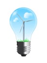 Wind turbine in bulb Royalty Free Stock Photo