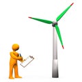Wind Turbine Check Royalty Free Stock Photo