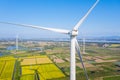 Wind turbine closeup with clipping path Royalty Free Stock Photo