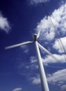 Wind turbine and communications antenna Royalty Free Stock Photo