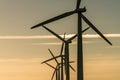 Wind turbine energy generaters on wind farm Royalty Free Stock Photo