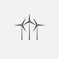 Wind turbine energy icon vector illustration flat design