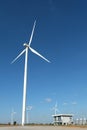 Wind turbine farm in the field - a renewable energy source Royalty Free Stock Photo