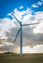 Wind turbine farm on a hillside in England. Royalty Free Stock Photo