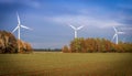 Wind turbine on the field