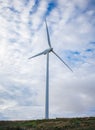 Wind turbine field on the hill for renewable energy source Royalty Free Stock Photo