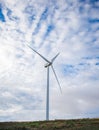 Wind turbine field on the hill for renewable energy source Royalty Free Stock Photo