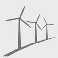 Wind turbine generator illustration element Royalty Free Stock Photo